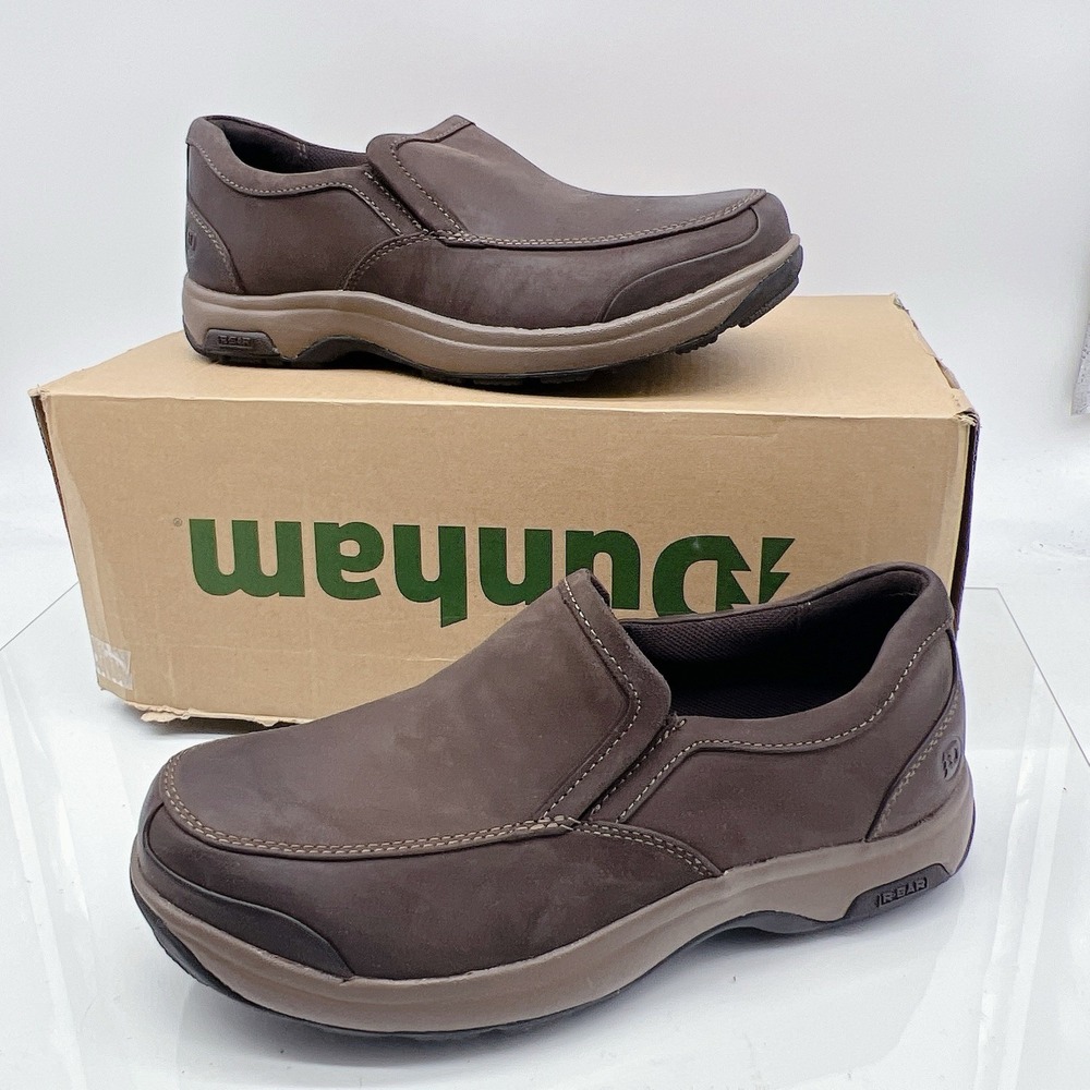 Dunham Battery Park Men's Waterproof Loafers Brown Leather US 8.5 4E Extra Wide